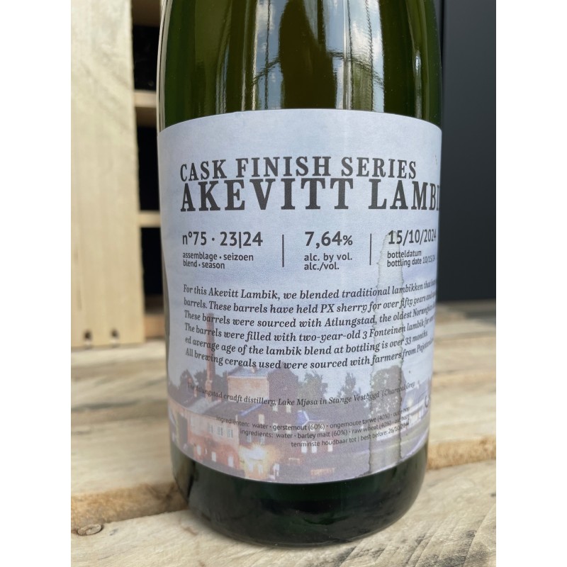 Belgian Beer Barn - 3 Fonteinen Cask Finish Series Akevitt 75cl